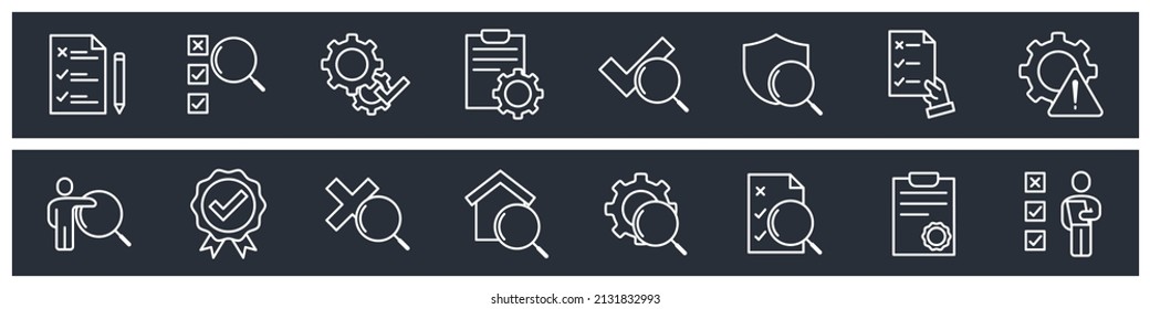 set of Inspection elements symbol template for graphic and web design collection logo vector illustration