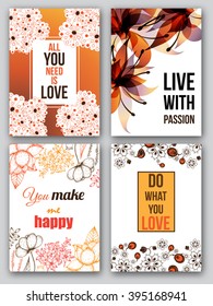 Set of inspirational posters. Quotes typographical posters, vector design. Motivational quotes for inspirational art.