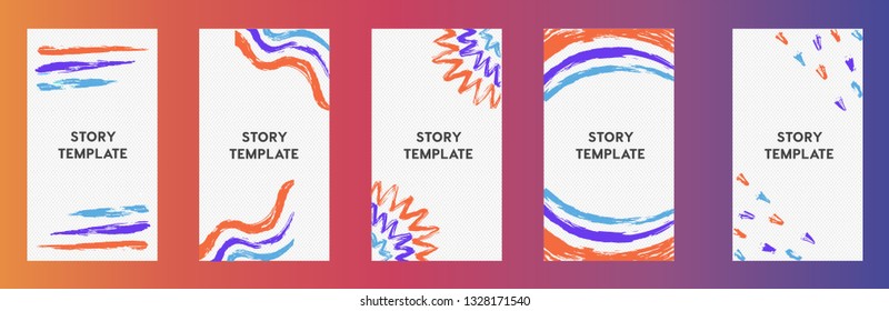 set of Instagram stories sale banner background, instagram template photo, summer sale can use for website, mobile app, poster, flyer, coupon, gift card, smartphone template.Instagram banners