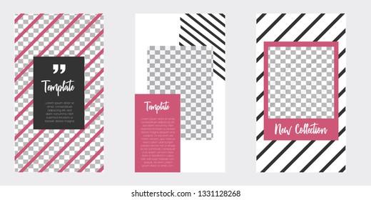 set of Instagram stories sale banner background, instagram template photo, summer sale can use for website, mobile app, poster, flyer, coupon, gift card, smartphone template.Instagram banners