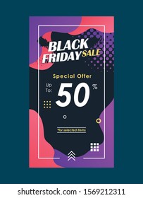 set of Instagram stories sale swipe up, instagram template photo, black friday sale can use for, website, mobile app, coupon, smartphone template, web design-pink and purple gradient-Vector
