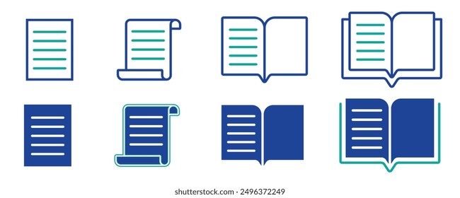 set of Instruction Icon Logo Vector Symbol. User Manual Icon