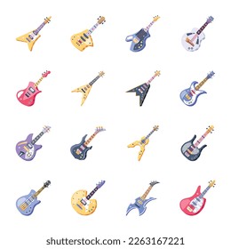 Set of Instruments Flat Vectors 

