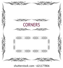 Set of the interesting corners and frames