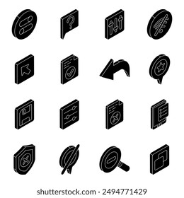 Set of Interface Solid Icons 

