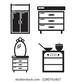 set of interior icon , real estate icon