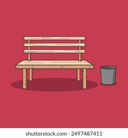 set of interior properties background cartoon animation illustration