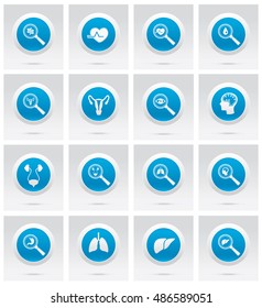 Set of Internal organ icons. Medical illustrations.