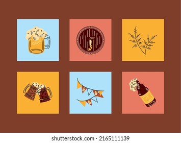 set of international beer day design