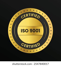 Set of International Organization for Standardization certified sign icon. Flat icons vector, Popular standards, Management system.
