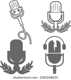 Set of International Podcast Day  logo Design September 30th