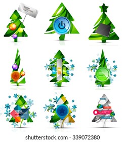 Juego de botones de Internet, concepto de Navidad. Ilustración del vector