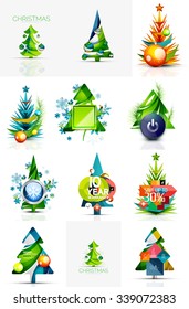 Set of internet buttons, Christmas concept. Vector illustration