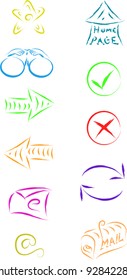 set of internet computer icons for web design
