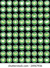 Set of internet glass buttons use