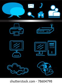 set of internet icons