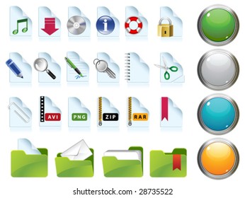 Set of internet icons. All elements are individual objects. Vector illustration scale to any size.