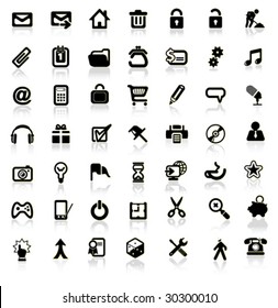 Set of internet icons. All elements are individual objects. Vector illustration scale to any size.