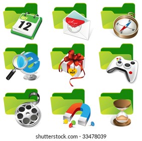 Set of Internet icons. All elements and textures are individual objects. Vector illustration scale to any size.