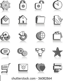 Set of internet icons. All elements are individual objects. Vector illustration scale to any size.