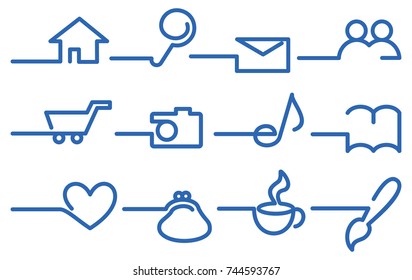 Set Internet icons and design elements. Vector illustration