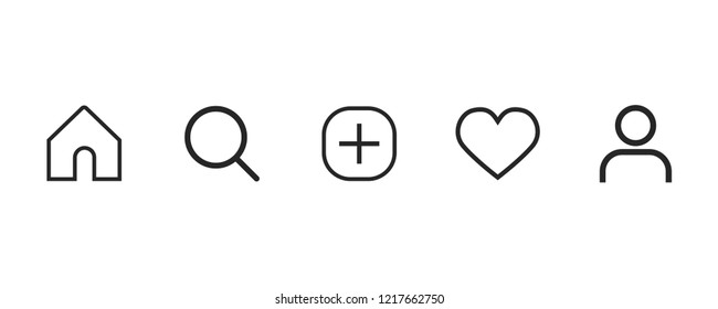 Set of internet icons for social media. Vector illustration.