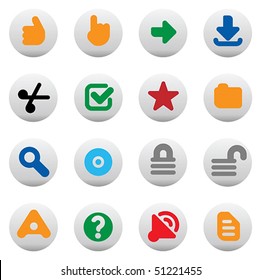 Set of internet icons for websites. Vector illustration.