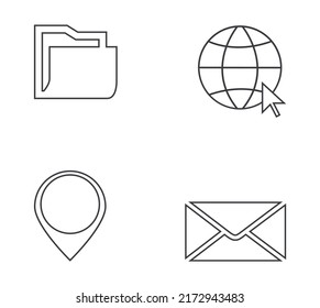 Set of internet line icons.Vector illustration.