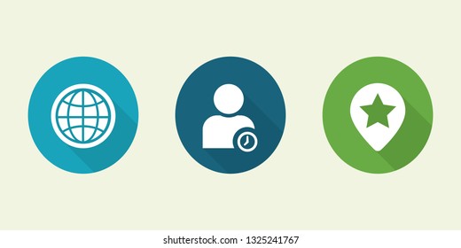 Set of  internet and profile icon on a white background. Social 