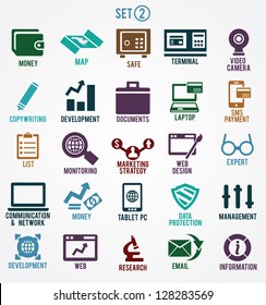 Set of internet services icons - part 2 - vector symbols