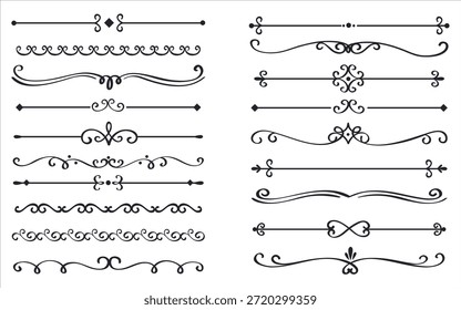 Eine Reihe von komplexen Linien Designs mit wirbelnden Mustern und verzierten Details