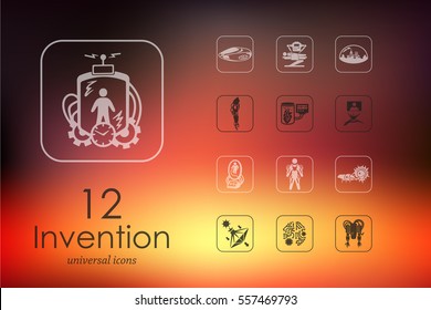 Set of invention icons