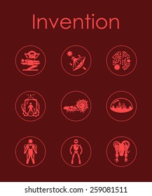 Set of invention simple icons