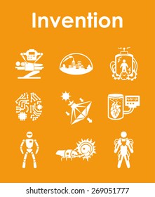 Set of invention simple icons