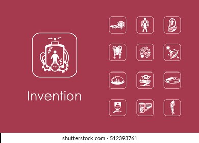 Set of invention simple icons