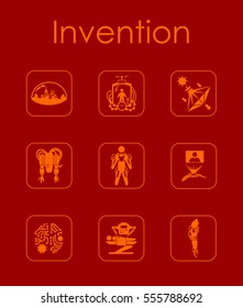 Set of invention simple icons