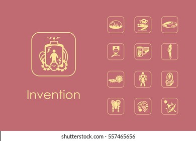 Set of invention simple icons