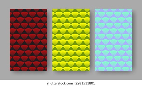 Conjunto de fondo derivado de color de cono invertido para la cubierta del libro, el afiche comercial o Etc. Ilustración de fondo de vectores de alta calidad