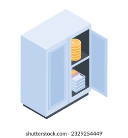 Set of Investment Isometric Icons 

