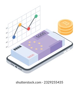 Set of Investment Isometric Icons 

