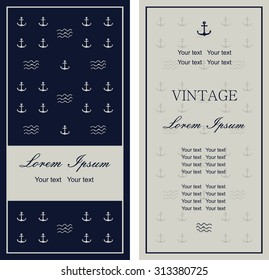 set of invitation with anchors