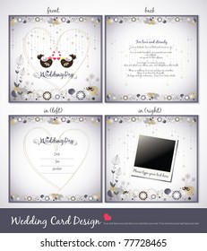 set of invitation card