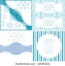 Set of invitation cards