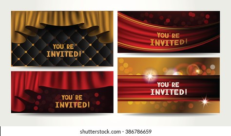 Set of invitation cards