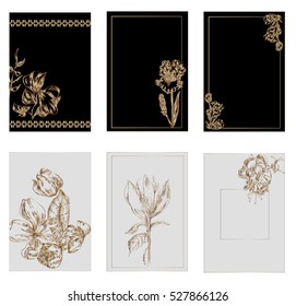  Set of  invitation cards design ,Vector illustration 