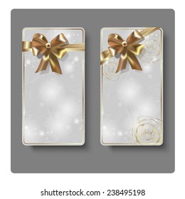 The set of invitation cards with place for text. Vector illustration 