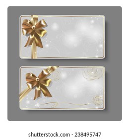 The set of invitation cards with place for text. Vector illustration 
