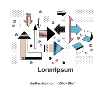 Set invitation with geometric shapes. Covers for books, postcards, flyer, notebooks, cover magazines. Vector Illustration. eps10