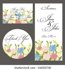 Set of invitations