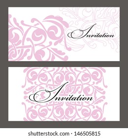 Set of invitations